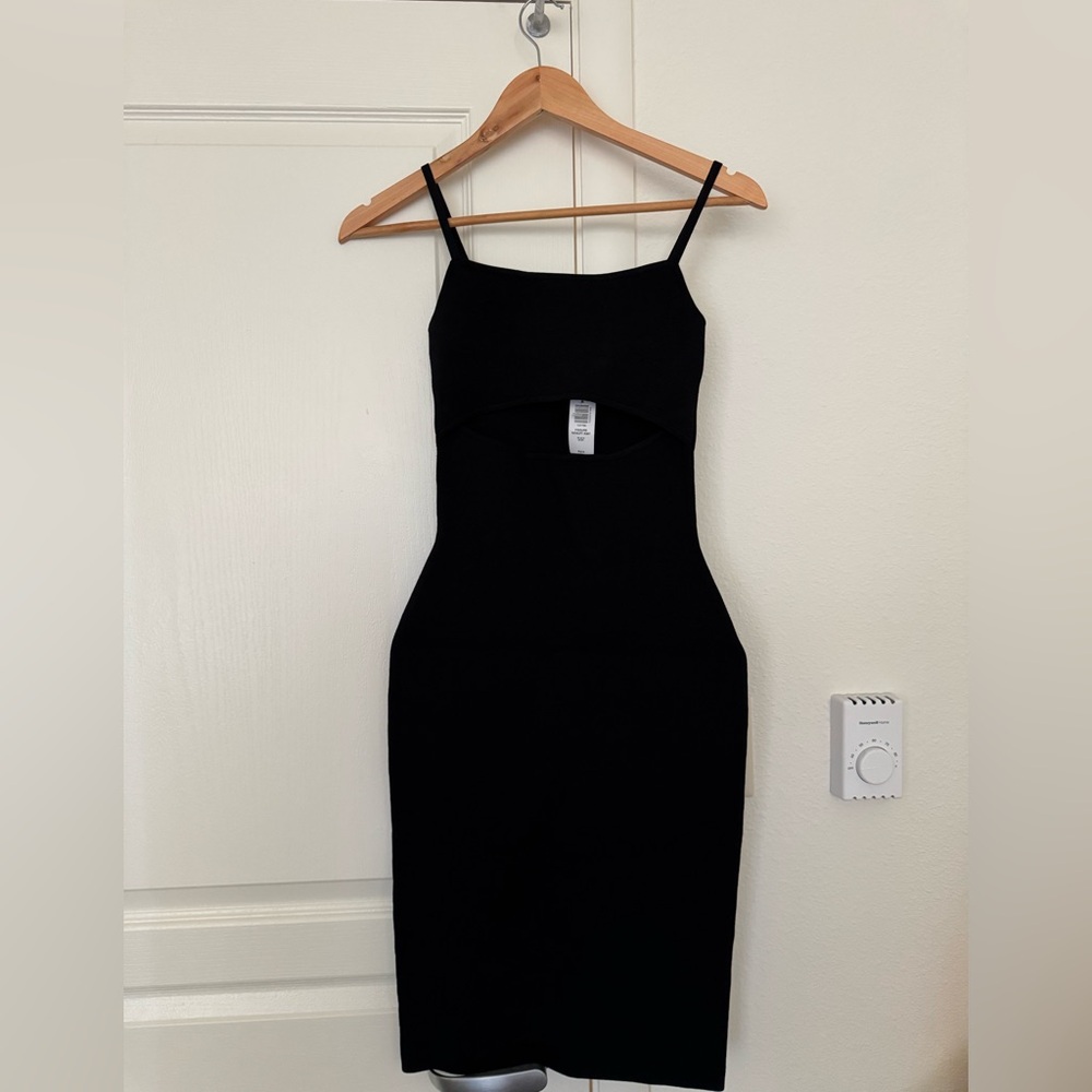 Babaton Black Cutout Midi Dress